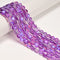 Purple Mystic Mermaid Glass Matte Round Beads Size 6mm 8mm 10mm 15.5" Strand