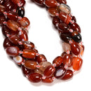 Natural Carnelian Barrel Drum Shape Beads Size 11-13mm x 16-18mm 15.5'' Strand