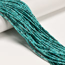 Natural Blue Turquoise Smooth Round Beads Size 2mm 16" Strand