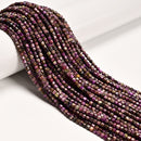 Natural Multi Color American Purple Stone Faceted Cube Beads 2mm 3mm 15.5'' Strd