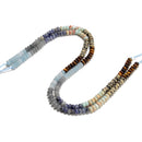 05 Multi-color Gemstone Smooth Rondelle Beads Size 4x6mm 15.5'' Strand