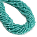 Blue Green Amazonite Faceted Round Beads Size 4.5mm 15.5'' Strand