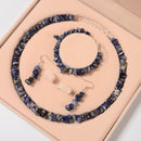 Natural Sodalite Chips Beads Size 5-8mm Jewelry Set Earrings Bracelet Necklace