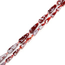 Red Dream Fire Agate Smooth Teardrop Shape Beads Size 8x20mm 10x30mm 15" Strand