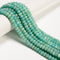 Natural Green Amazonite Faceted Rondelle Beads Size 5x8mm 15.5'' Strand