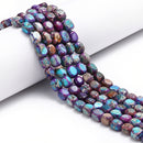 Purple Blue Sea Sediment Jasper Rectangle Cube Beads Size 6x7mm 15.5'' Strand