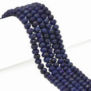 Lapis lazuli Faceted Rondelle Beads Size 5X8mm 15.5'' Strand