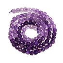 Gradient Natural Amethyst Faceted Cube Beads Size 4mm 15.5'' Strand