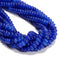 Royal Blue Color Dyed Jade Smooth Rondelle Beads Size 5x8mm 15.5'' Strand