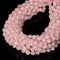 Natural Rose Quartz Prism Cut Double Point Beads Size 6mm 15.5'' Strand