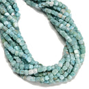 Natural Larimar Irregular Cube Nugget Beads Size 5-6mm 15.5" Strand