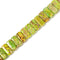 Green Sea Sediment Jasper Double Drill Rectangle Beads Size 10x20mm 8'' Strand