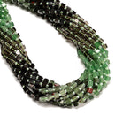 18 Multi-color Gemstone Smooth Cube Shape Beads Size 4mm 15" Strand