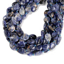 Natural White Sodalite Smooth Flat Teardrop Beads Size 13x18mm 15.5'' Strand