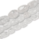 Clear Crackle Quartz Nugget Chunk Beads Size 12x18mm 15x20mm 20x30mm 15.5'' Str