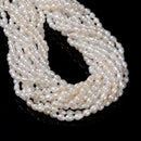 White Natural Fresh Water Pearl Baroque Shape Beads Size 4x5mm 14.5'' Strand