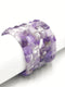 Chevron Amethyst Double Drill Pyramid Shape Bracelet Size 10mm Length 7.5"