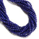 Natural Lapis Lazuli Smooth Round Beads Size 4mm 5mm 15.5" Strand