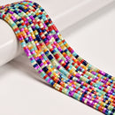 Multi-color Mother of Pearl MOP Shell Heishi Disc Beads 2x4mm 2x6mm 15.5" Strand