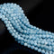 Natural Aquamarine Smooth Round Beads Size 5mm 7mm 10mm 15.5'' Strand