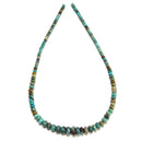 Graduated Natural Turquoise Smooth Rondelle Beads Size 3x4 to 6x11mm 15.5'' Strd