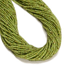 Natural Peridot Faceted Rondelle Beads Size 2x3mm 15.5'' Strand