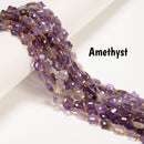 02 Mixed Gemstone Faceted Five-Pointed Star Shape Beads Size 8mm 15.5'' Strand