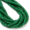 Synthetic Malachite Smooth Rondelle Beads Size 2x6mm 15.5'' Strand