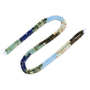 11 Multi-color Gemstone Smooth Rondelle Beads Size 2x4mm 15.5" Strand