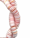 Pink Queen Conch Shell Graduated Rondelle Disc Beads Size 10mm to 20mm 15.5" Strd