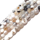 Dendritic Montana Agate Faceted Round Beads Size 4mm 6mm 8mm 10mm 15.5" Strand