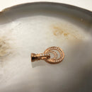 rose gold plated copper with micro pave clear zircon clasp