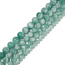 Iridescent Dark Green Moonstone Smooth Round Beads 6mm 8mm 10mm 12mm 15.5'' Str