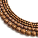 copper hematite matte round beads