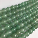 large hole green aventurine smooth round beads