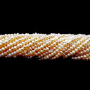 Peach Fresh Water Pearl Potato Rondelle Button Beads 2x3mm 15.5" Strand