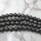 gun metal gray coated lava rock stone beads