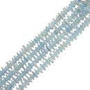 Natural Aquamarine Pebble Nugget Slice Chips Beads 2-4mm x 8-10mm 15.5'' Strand