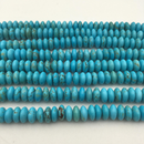 blue turquoise smooth rondelle discs