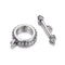 anti silver plated charm toggle clasp round