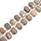 Fossil Coral Faceted Trapezoid Shape Beads Approx 15x22mm 15.5" per Strand