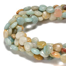 Multi Color Amazonite Heart Shape Beads Size 8mm 10mm 12mm 15.5'' Strand