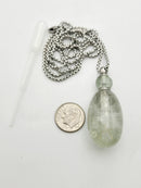 Green Fluorite Nugget Shape Perfume / Oil Bottle Necklace Size Approx 20x40mm