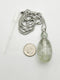 Green Fluorite Nugget Shape Perfume / Oil Bottle Necklace Size Approx 20x40mm