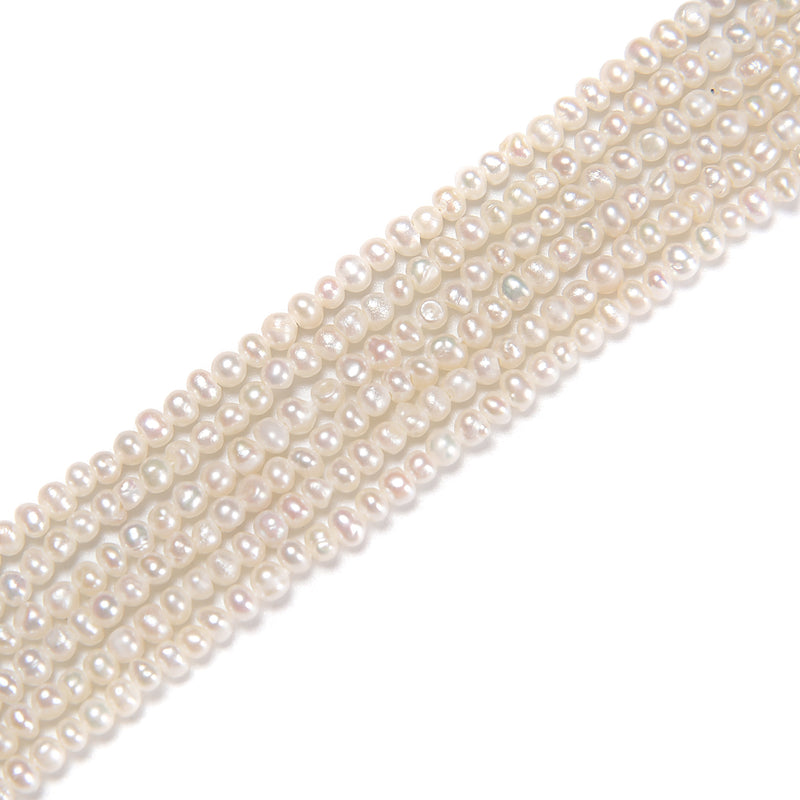 Tiny Fresh Water Pearl Potato Shape Beads Size 2-2.5mm 2.5-3mm 15.5'' Strand