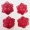 red bamboo hand carved coral flower pendant