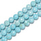 Light Blue Turquoise Faceted Coin Beads Size 8mm 15.5'' Strand