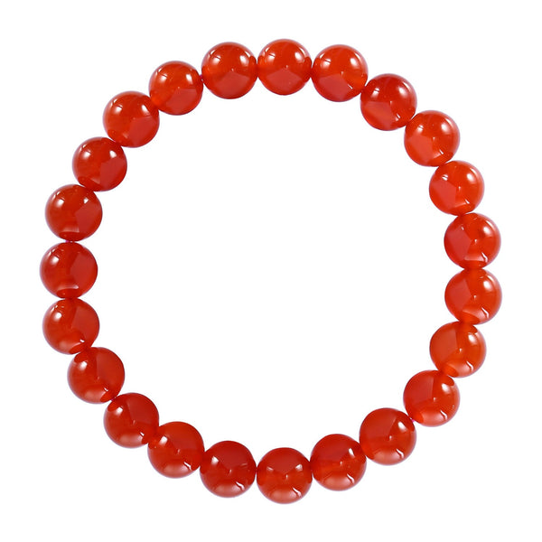 red agate carnelian bracelet smooth round