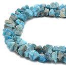 Apatite Rough Nugget Chunks Center Drill Beads Approx 8x15mm 15.5" Strand