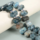 Apatite Graduated Center Drill Faceted Points Size 15x20-15x28mm 15.5'' Strand